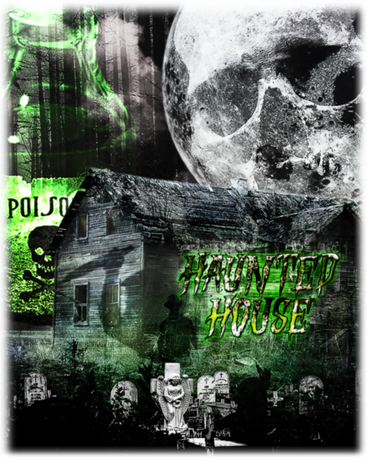 Nadruk Haunted house - Przód