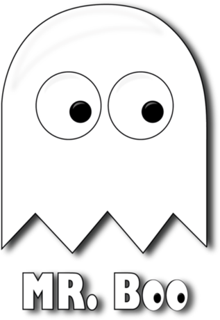 Nadruk Mr.Boo (biały) - Przód