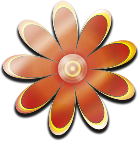 Nadruk Orange flower - Przód