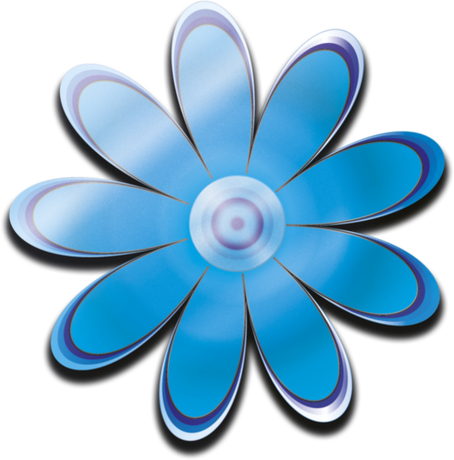 Nadruk Blue flower - Przód