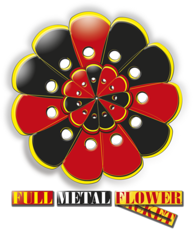 Nadruk Full metal flower (red) - Przód