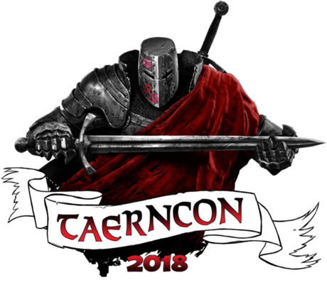Nadruk Czarny worek torba z logo TaernCon 2018 - Przód