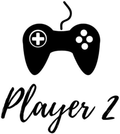 Nadruk Player 2 (Dokup player 1 by stworzyć zestaw dla par) - Przód