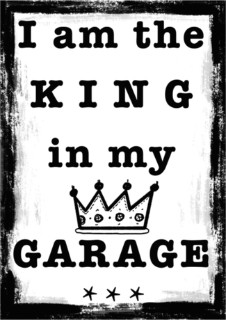 Nadruk KING in garage - Przód