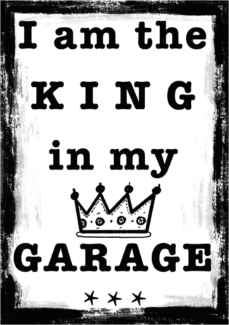 Nadruk King in garage - Przód
