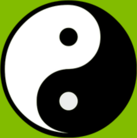 Nadruk Yin i yang - Przód