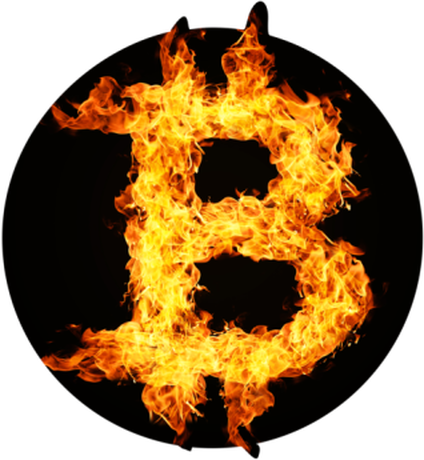 Nadruk Fire Bitcoin - Przód