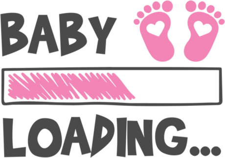 Nadruk Baby Girl Loading Dziewczynka - Przód