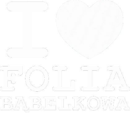 Nadruk I love folia bąbelkowa - Przód